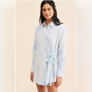 NWOT Free People Nola Wrap Shirtdress